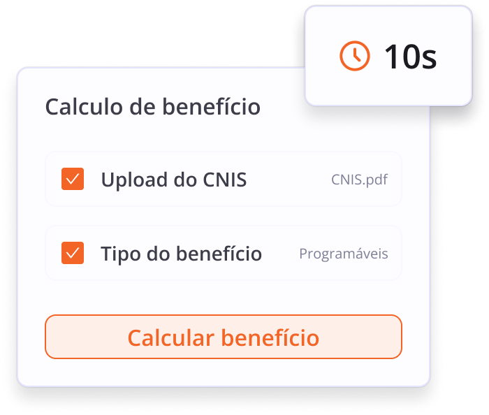 Demonstração de opções dentro de cálculos previdenciários