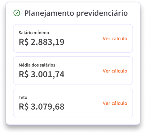 Demonstração de planejamento previdenciário