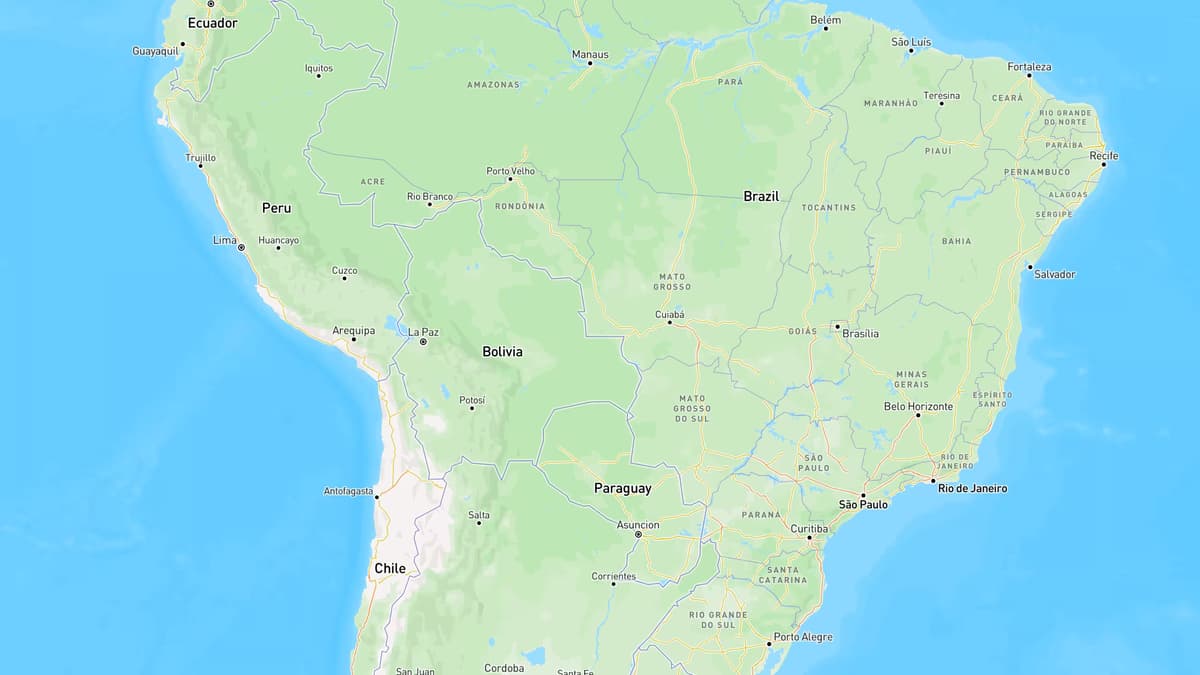 Mapa do Brasil com casos previdenciários