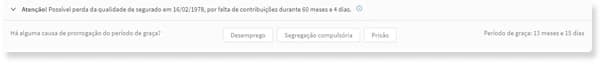 Qualidade de segurado do cliente