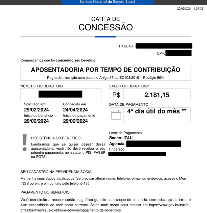 Como entender a carta de concessão? Guia completo | Previdenciarista