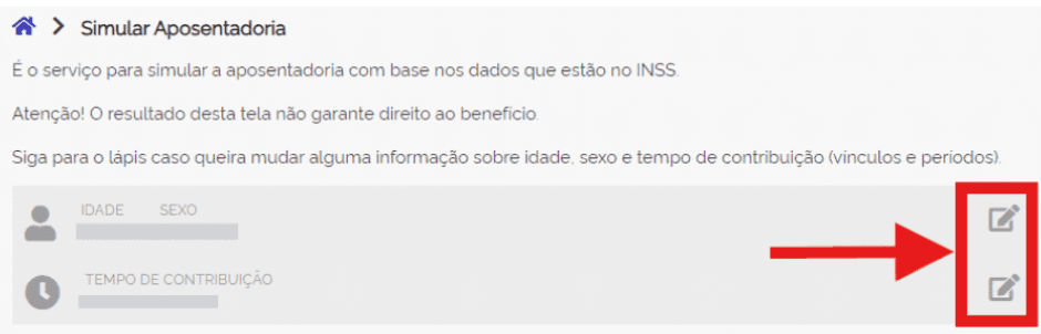 edite dados