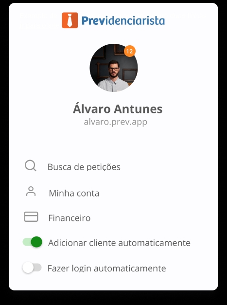 Demonstração de features de extensão gratuita para assinantes