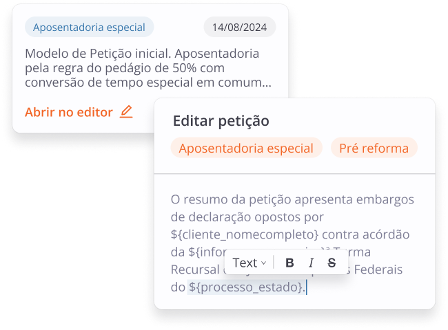 Demonstração de petições práticas para a Revisão da Vida Toda